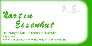 martin eisenhut business card